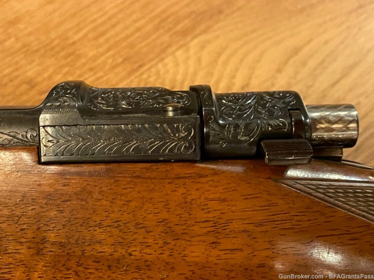 BRNO 22 F 7x57 Mauser Engraved, RARE! 7mm mauser Mannlicher gold inlay -img-14