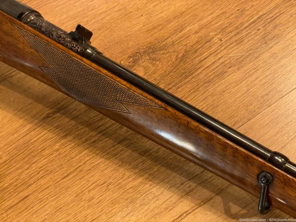 BRNO 22 F 7x57 Mauser Engraved, RARE! 7mm mauser Mannlicher gold inlay -img-8