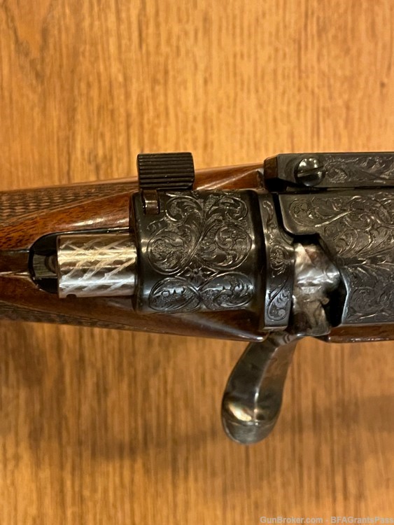 BRNO 22 F 7x57 Mauser Engraved, RARE! 7mm mauser Mannlicher gold inlay -img-9