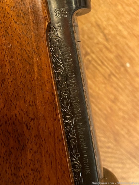 BRNO 22 F 7x57 Mauser Engraved, RARE! 7mm mauser Mannlicher gold inlay -img-16