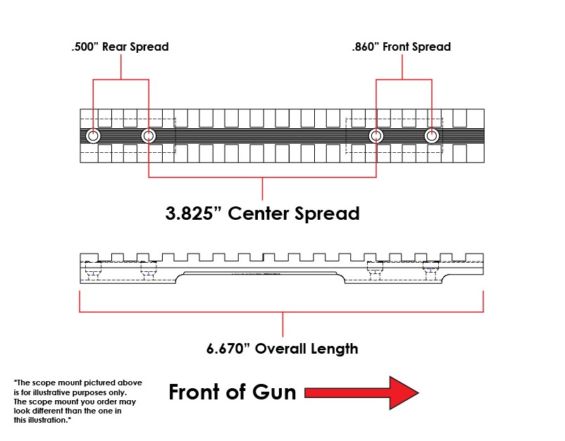 EVOLUTION GUN WORKS Mauser 98 Large Ring 0 MOA Rail Scope Mount (47000)-img-3