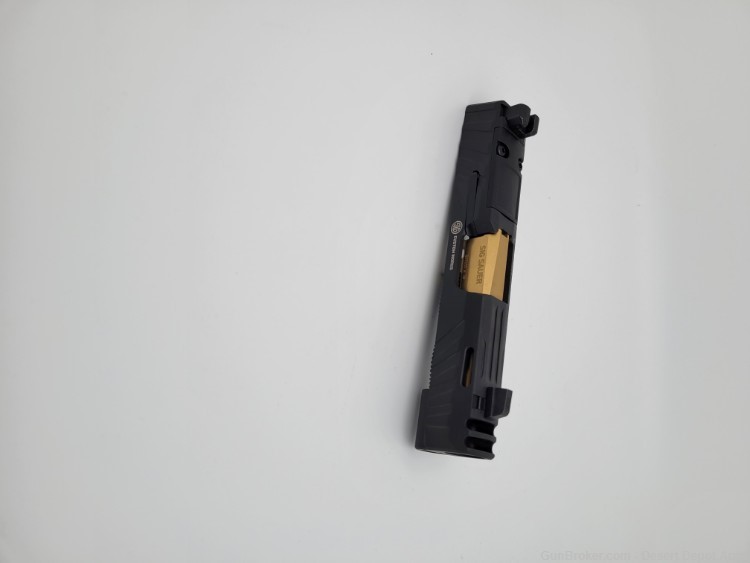 P365X, 3.1", 9MM Spectre Comp Slide with Tin "Gold" barrel and Recoil Assy-img-4