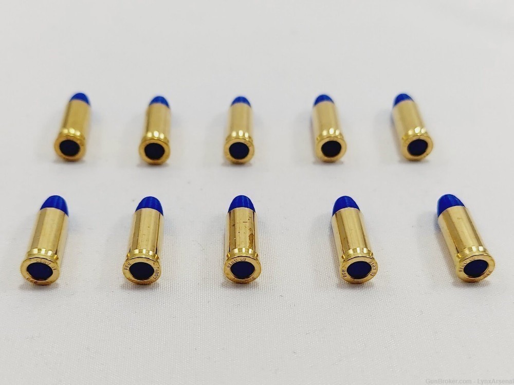 25 ACP Brass Snap caps / Dummy Training Rounds - Set of 10 - Blue-img-3