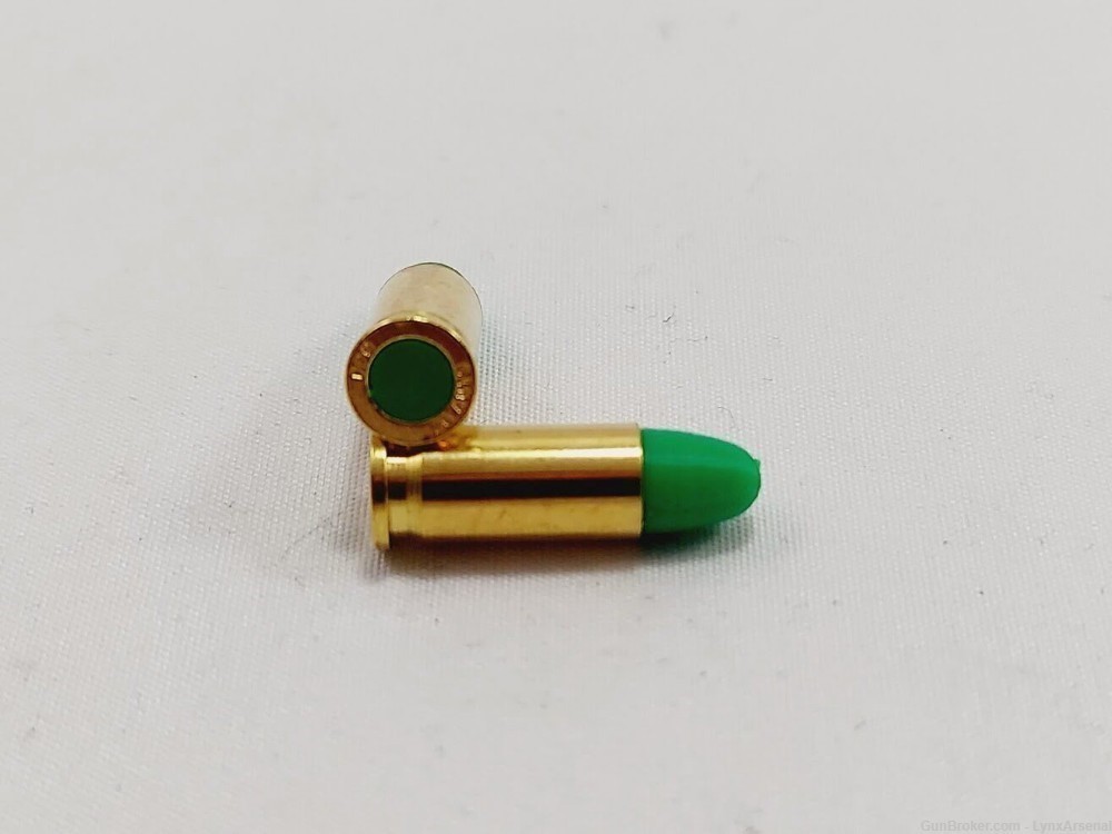 25 ACP Brass Snap caps / Dummy Training Rounds - Set of 10 - Green-img-1