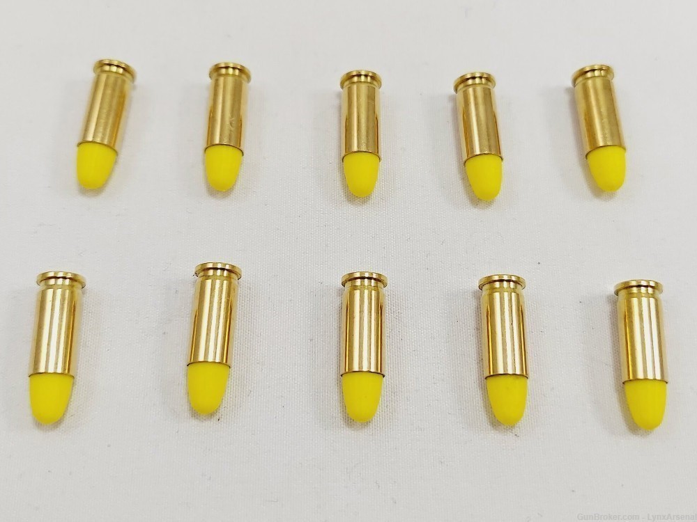 25 ACP Brass Snap caps / Dummy Training Rounds - Set of 10 - Yellow-img-4