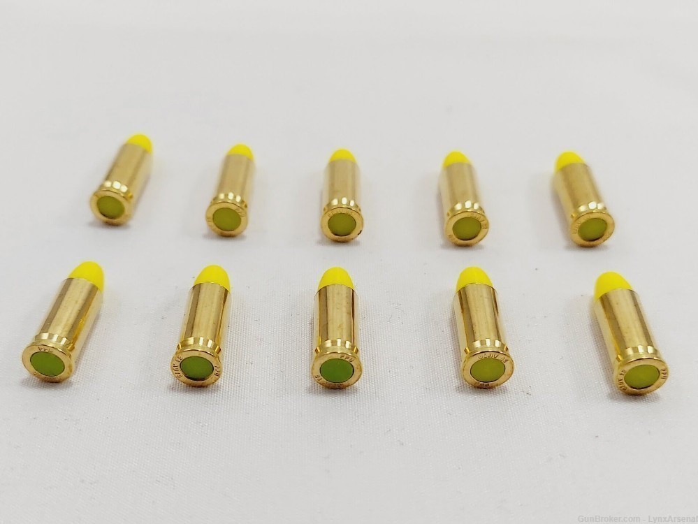 25 ACP Brass Snap caps / Dummy Training Rounds - Set of 10 - Yellow-img-3
