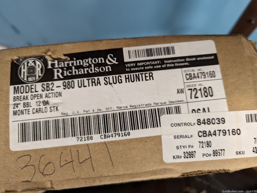 Harrington & Richardson H&R ULTRA SLUG Hunter 980 12GA  24" Rifled Bore Box-img-26