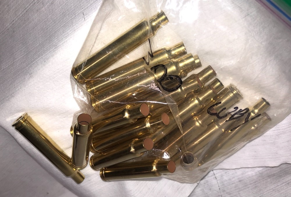 300 Weatherby mag once fired brass re-sized, tumbled and polished-img-0