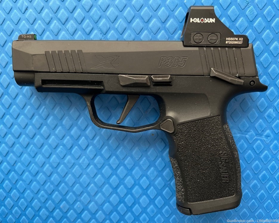    SIG P365XL w/ Safety, Holosun Red Dot Sight, 2 12-rd, 1 15-rd mags-img-0