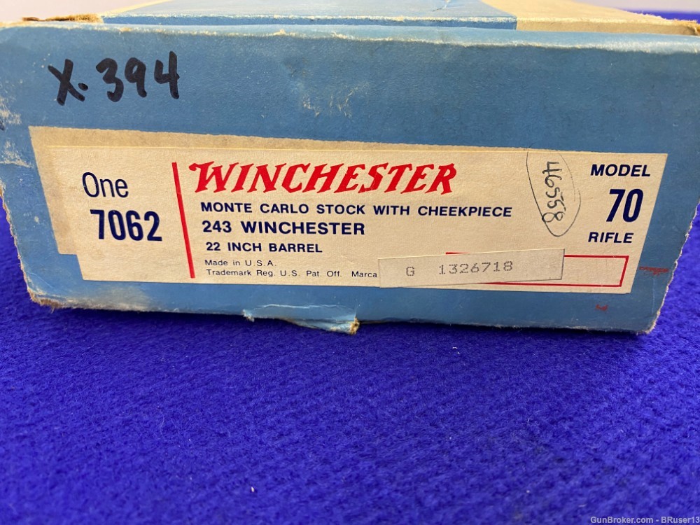 1977 Winchester 70 .243 Win Blue 22" *MOST ICONIC BOLT-ACTION RIFLE*-img-2
