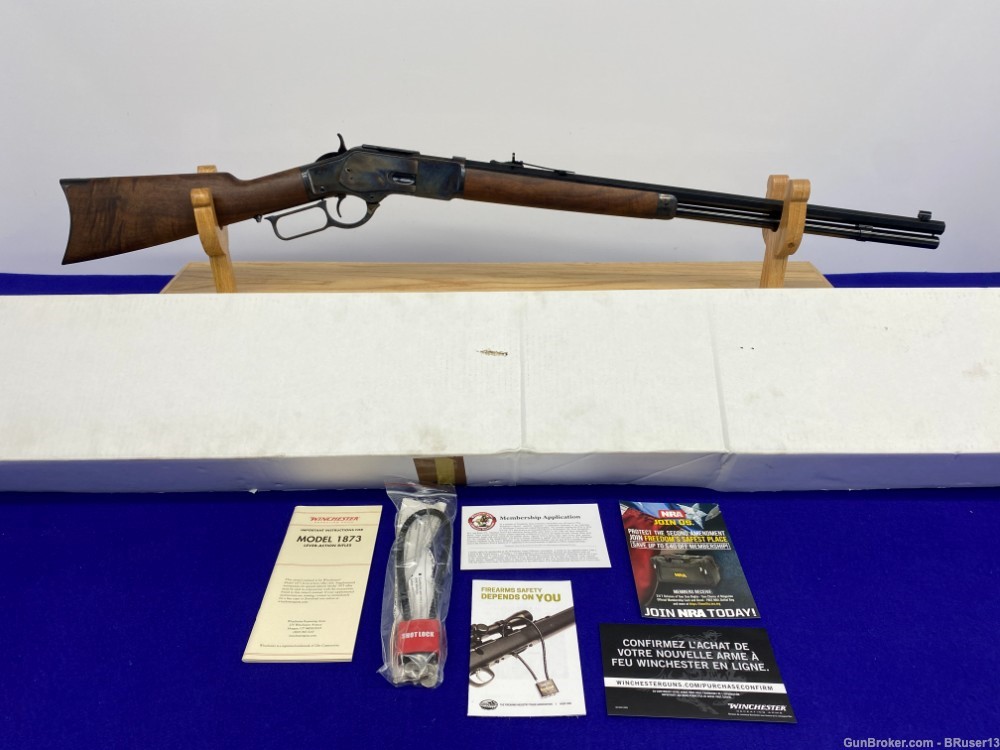 2019 Winchester 1873 Sporter .45Colt 24" *HEAD TURNING COLOR CASE HARDENED*-img-0