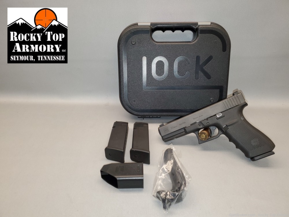 GLOCK G20 GEN 4 10MM 4.6" FXD 3 EA 15 RD MAGS NEVER FIRED-img-0