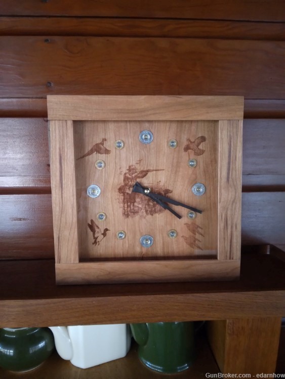 Upland Game Wall Clock - Solid Cherry Wood-img-3