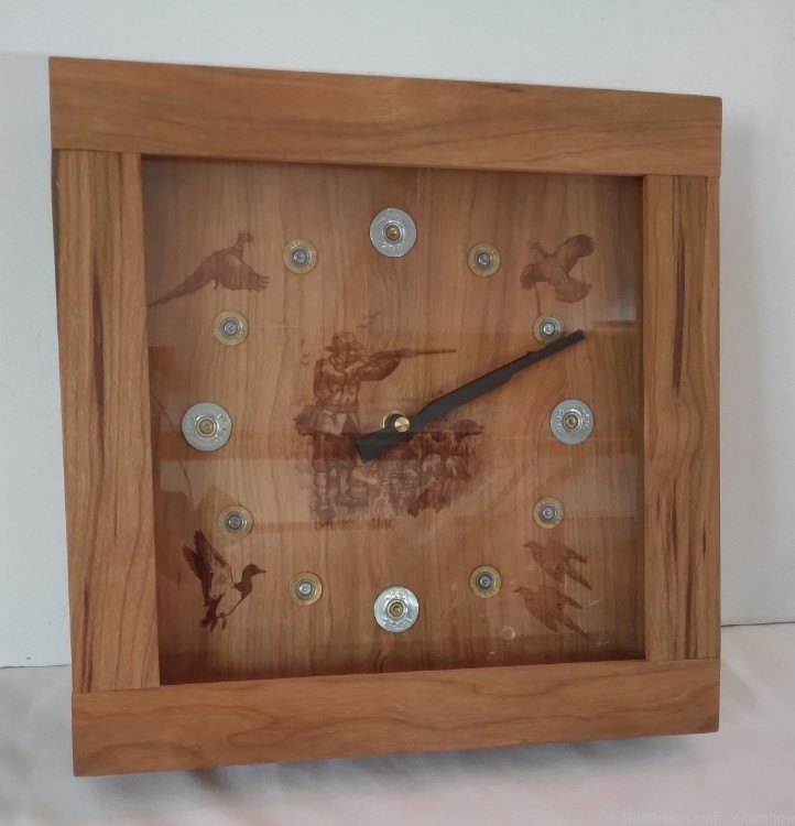 Upland Game Wall Clock - Solid Cherry Wood-img-5
