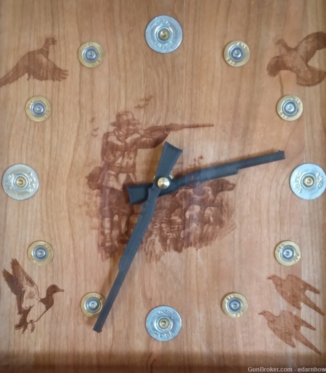 Upland Game Wall Clock - Solid Cherry Wood-img-1