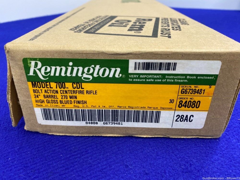 2008 Remington 700 CDL .270 Win Blue 24" *INCREDIBLE CLASSIC DELUXE MODEL*-img-2