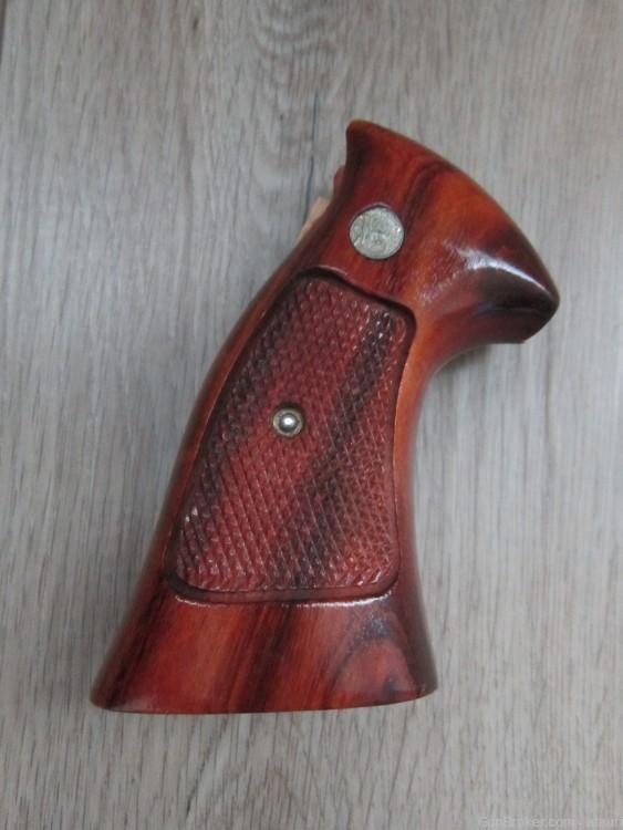 S&W K L Frame Grips NOS Goncalo Alves Target Football Cut Smith & Wesson -img-2