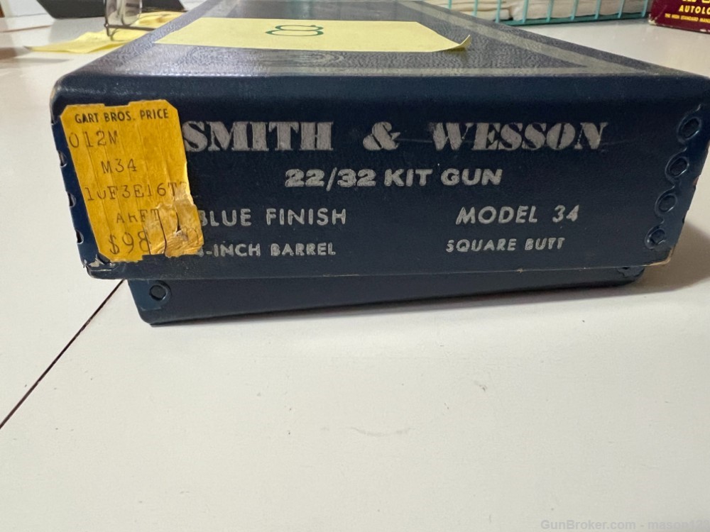 22 CAL SMITH AND WESSON MODEL 34 IN BOX 4 INCH BLUED GUN KIT GUN-img-14