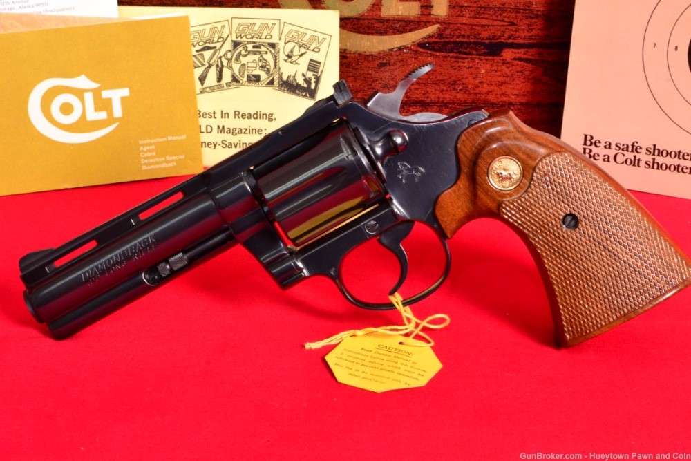 BEAUTIFUL COLT Diamondback .22 LR Revolver Original Box Snake PENNY NO RES-img-0