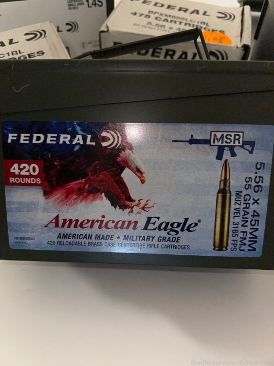 Federal 5.56 Ammo for Sale, 420 and 475 Quantities-img-2