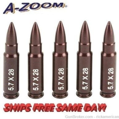 A-ZOOM Action Proving Dummy Round  Snap Cap FN 5.7 x 28mm  5 Pack  # 15130 -img-0