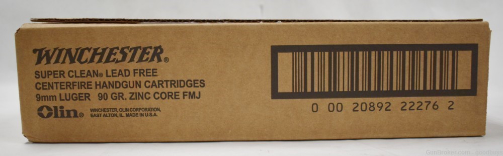 9MM 500 ROUND CASE WINCHESTER 90 GRAIN ZINC CORE FMJ AMMO SALE W LF-img-1