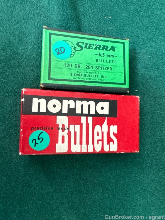 Bullets #30 Sierra & Norma 6.5 MM (2 boxes)-img-1