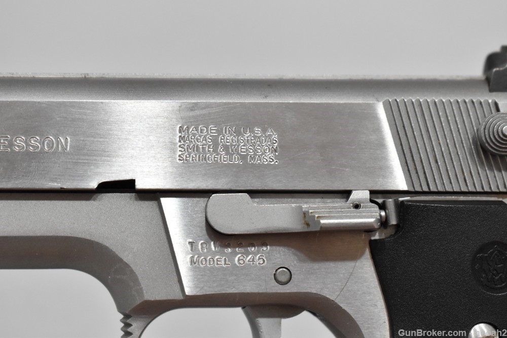 Smith & Wesson S&W 645 Semi Auto Stainless Pistol 45 ACP 1989 1990-img-5