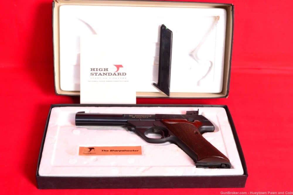 WOW High Standard Sharpshooter  .22 Original Box Manual PENNY NO RES     -img-17