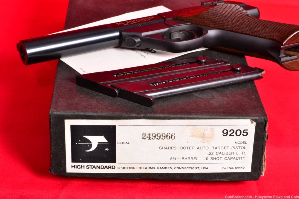 WOW High Standard Sharpshooter  .22 Original Box Manual PENNY NO RES     -img-16