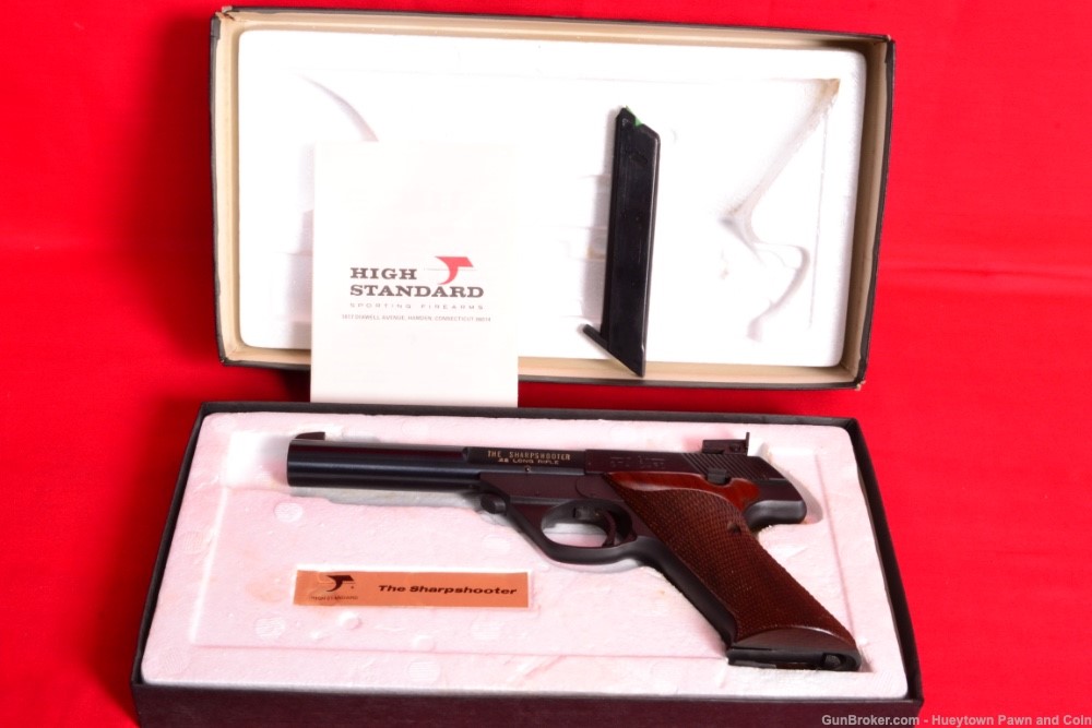 WOW High Standard Sharpshooter  .22 Original Box Manual PENNY NO RES     -img-18