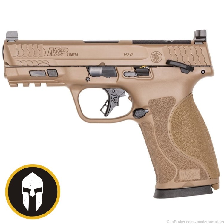 Smith & Wesson M&P10mm M2.0-4" Bbl (10mm) Optics Ready-Thumb Safety-FDE-img-0