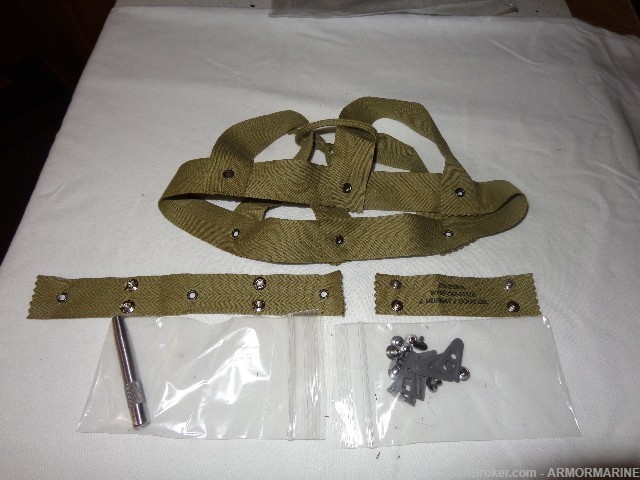 M 1 HELMET LINER WEB REPLACEMENT KIT WEBBING RIVETS AND TOOL -img-0