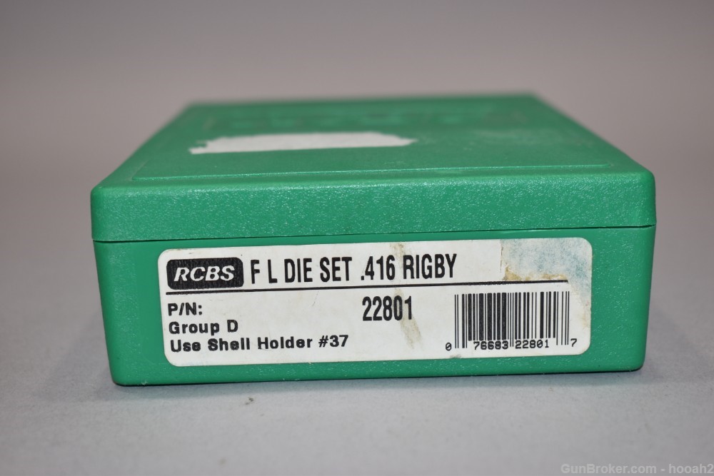 RCBS 416 Rigby Full Length Reloading 2 Die Set W Shell Holder-img-1