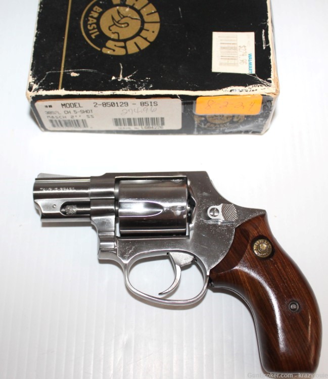 Taurus Model 85 CH .38 Special 5-Shot Revolver 2" SS Barrel M85 + Orig Box -img-8