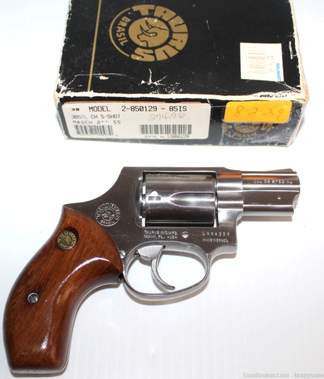 Taurus Model 85 CH .38 Special 5-Shot Revolver 2" SS Barrel M85 + Orig Box -img-0