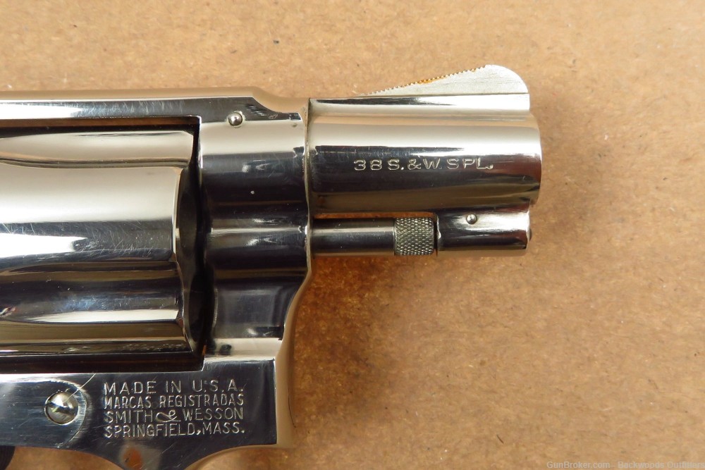 Smith & Wesson Model 36 (No Dash) .38 Special 2" Nickel RB - Excellent-img-3