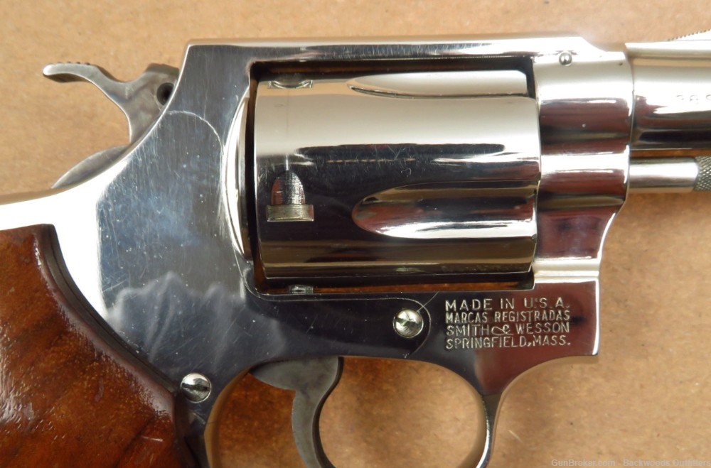 Smith & Wesson Model 36 (No Dash) .38 Special 2" Nickel RB - Excellent-img-2