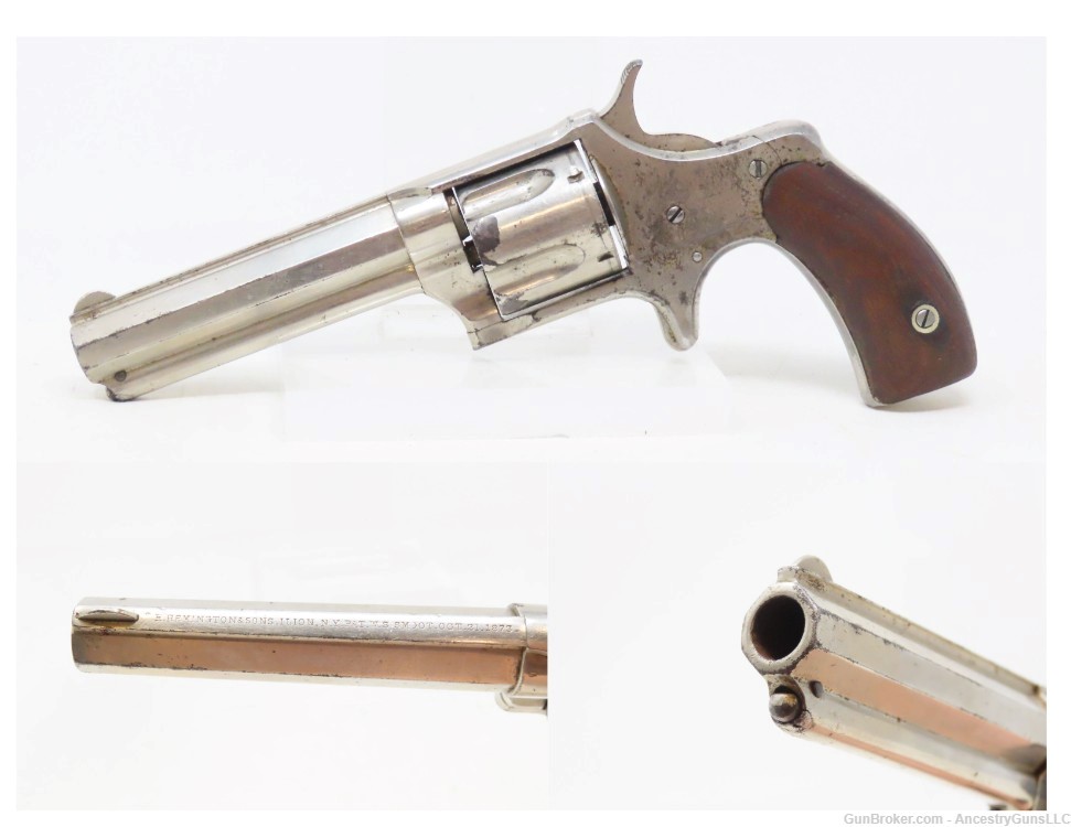 SCARCE Antique REMINGTON-SMOOT New Model No. 3 .38 RF WILD WEST Revolver   -img-0