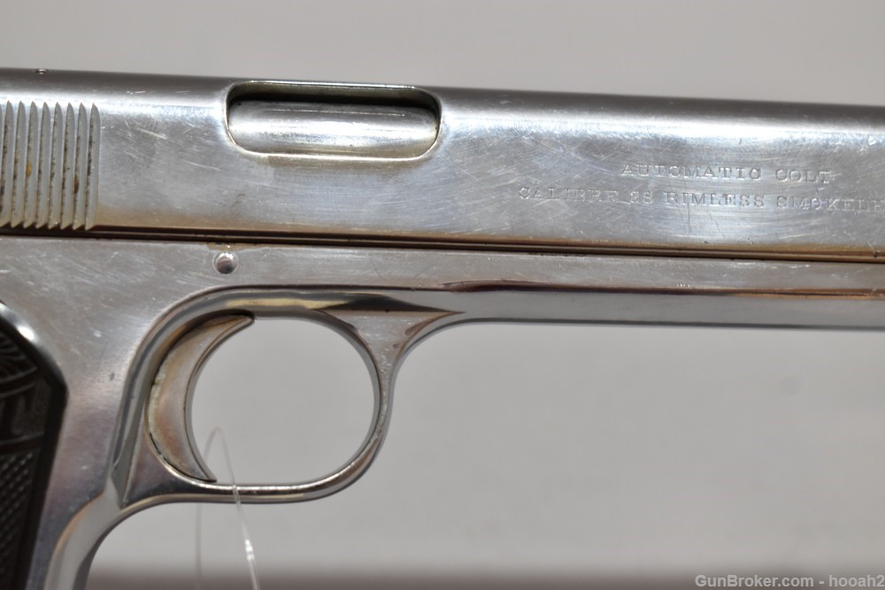 Colt Model 1902 Semi Auto Pistol 38 ACP W Lanyard Loop Nickel 1909-img-14