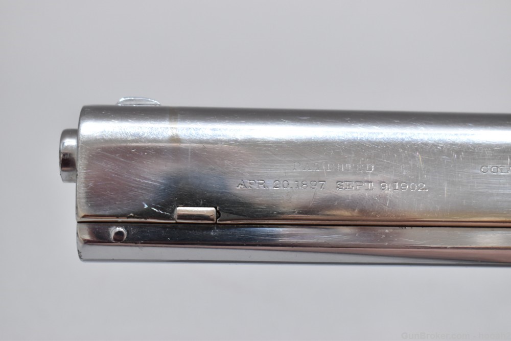 Colt Model 1902 Semi Auto Pistol 38 ACP W Lanyard Loop Nickel 1909-img-3