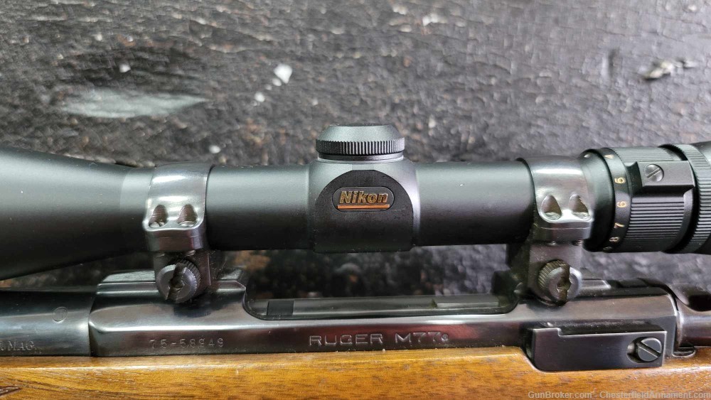 Ruger Model M77 300 Win Mag 1981 Rear Tang Safety Rifle Nikon Monarch Scope-img-32