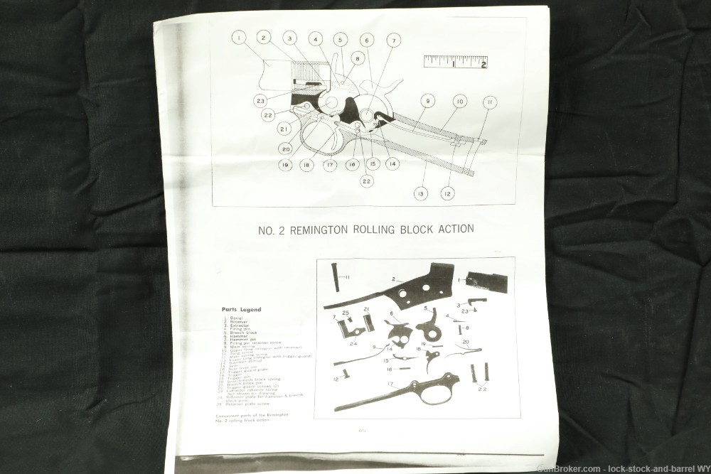Remington Rolling Block Action Receiver Frame Only Case Colored-img-19