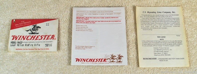 WINCHESTER 9422 NIB WITH PAPERS UNFIRED - PRICE REDUCED-img-14