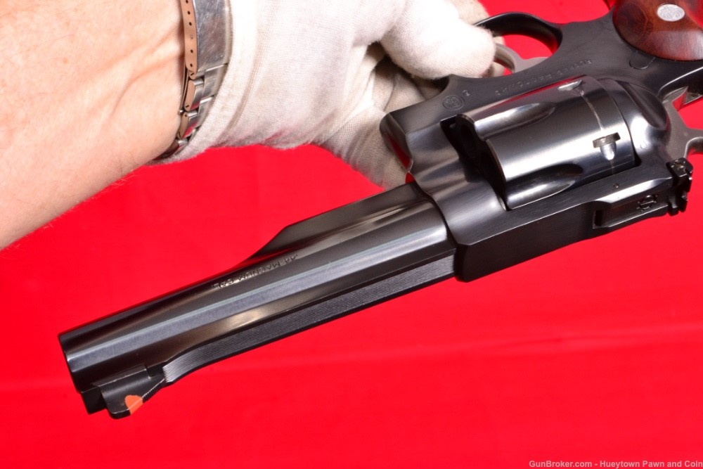 NICE Ruger Redhawk .44 Magnum Revolver Blue Steel Wood Grips PENNY NO RES-img-10
