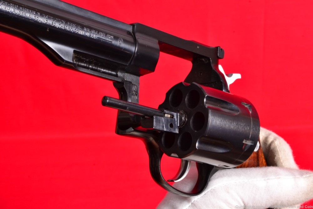 NICE Ruger Redhawk .44 Magnum Revolver Blue Steel Wood Grips PENNY NO RES-img-19