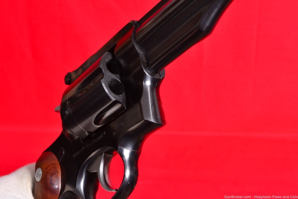 NICE Ruger Redhawk .44 Magnum Revolver Blue Steel Wood Grips PENNY NO RES-img-17