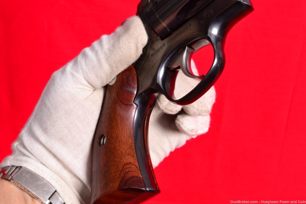 NICE Ruger Redhawk .44 Magnum Revolver Blue Steel Wood Grips PENNY NO RES-img-18