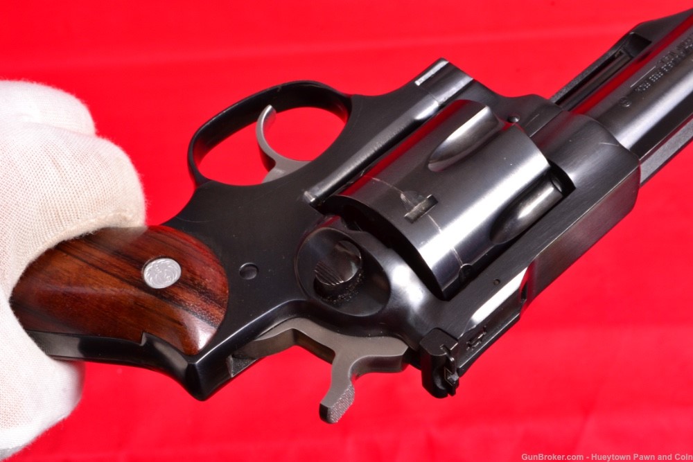 NICE Ruger Redhawk .44 Magnum Revolver Blue Steel Wood Grips PENNY NO RES-img-2