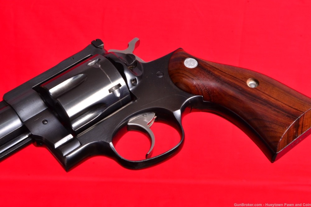 NICE Ruger Redhawk .44 Magnum Revolver Blue Steel Wood Grips PENNY NO RES-img-5